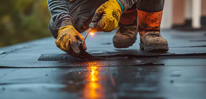 EPDM Roof Repair Tape Application in Lake Zurich
