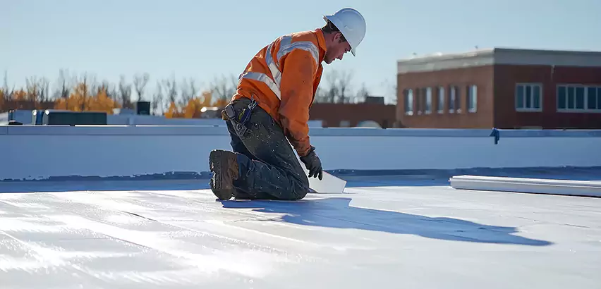 Flat Roof Drain Installation in Lake Zurich