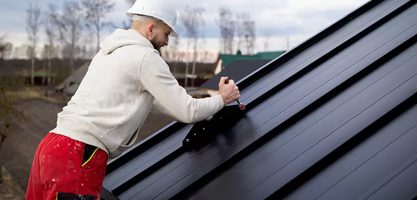 Tin Roof Ridge Cap Installation in Lake Zurich